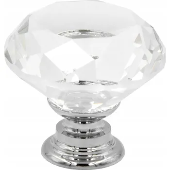 Nábytkové kování Nábytková úchytka knopka stříbrná lesklá 3 x 3 x 2,6 cm