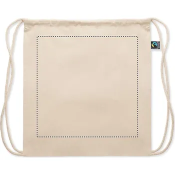 Městský batoh Fairtrade stahovací batoh 5 FRONT, 300x300mm Sítotisk, 1 barva