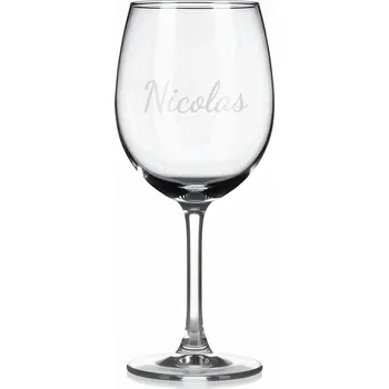 Sklenice Vínová sklenka s gravírovaným jménem – Nicolas