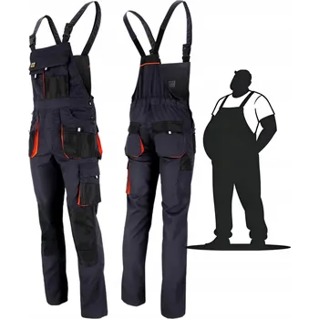 Pracovní obuv Pracovní kalhoty s laclem FORECO pro atypické velikosti břicha, zesílené, velikost 67