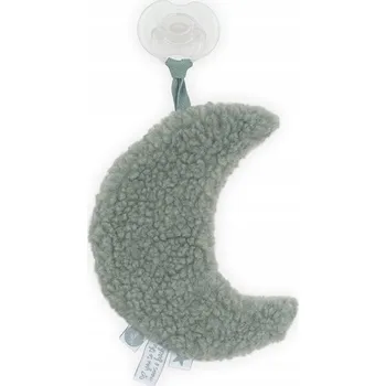 plyšák Jollein plyšový mazlíček přítulníček dou dou s přívěskem na dudlík Měsíc MOON ASH GREEN