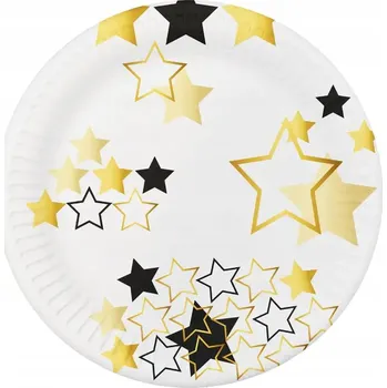 Talíř Papírové talíře Celebrate s hvězdičkami 18 cm 8 ks