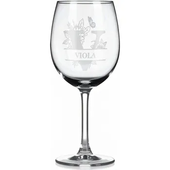 Sklenice Vínová sklenka s gravírovaným jménem – VIOLA