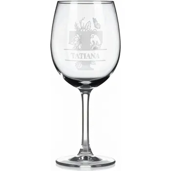 Sklenice Vínová sklenka s gravírovaným jménem – TATIANA