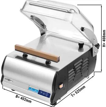Vakuovačka G.Gastro Commercial Chamber Vacuum Sealer PREMIUM – 8 m³/h - 310 mm dual seal bars - table top - digital