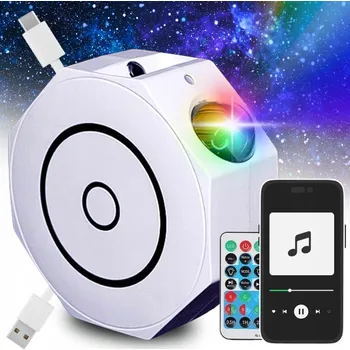 Noční světlo PROJEKTOR NOČNÍ OBLOHY NOČNÍ LAMPA LED VESMÍR BLUETOOTH REPRODUKTOR + DÁLKOVÉ OVLÁDÁNÍ