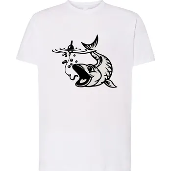 Pánské tričko pro rybáře s rybou vel. 5XL