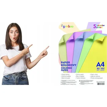 Barevný papír Kreslicí blok A4 Gimboo