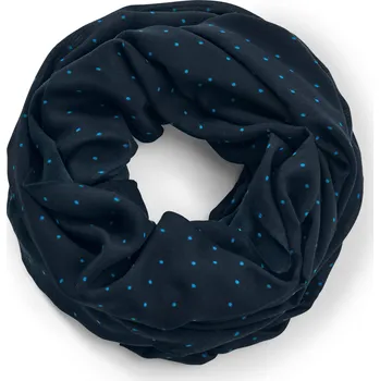 Šála 657223 - Tchibo - Kruhová šála s puntíky - barva: modrá
