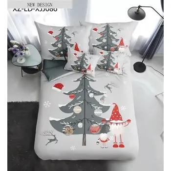 Povlečení BLACK FRIDAY 2025 ! Sada vánočního bavlněného povlečení s 3D efektem pro 2 postele 140x200/70x90 cm – VÁNOCE / MERRY CHRISTMAS - SKŘÍTEK A STROMEČEK + PROSTĚRADLO ZDARMA !