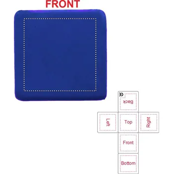 Antistres. Kostka. 50 FRONT, 35x35mm Reflexní transfer, 1 barva