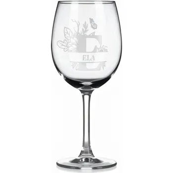 Sklenice Vínová sklenka s gravírovaným jménem – ELA