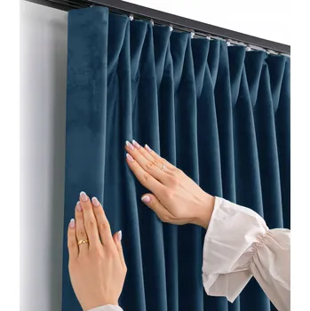 Obraz FILUMI Závěs samet VELUR Řasící páska INDIGO 140x300