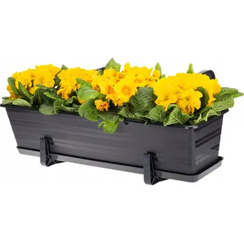 Květináč Plast Květináč Verdenia šedý 60 cm x 17 x 14 cm