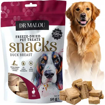 Pamlsek pro psa Pamlsek pro psy s masovými kostkami 100% lyofilizovaného kachního prsu