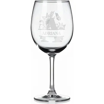 Sklenice Vínová sklenka s gravírovaným jménem – ADRIANA