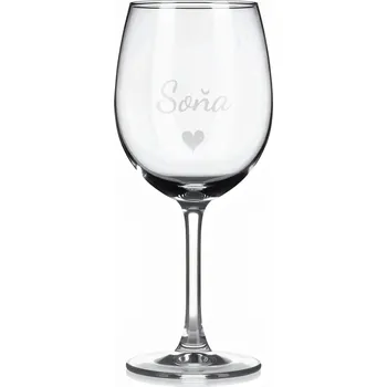 Sklenice Vínová sklenka s gravírovaným jménem – Soa