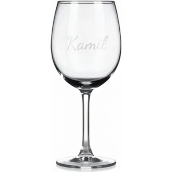 Sklenice Vínová sklenka s gravírovaným jménem – Kamil