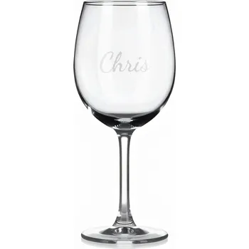Sklenice Vínová sklenka s gravírovaným jménem – Chris