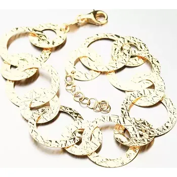 Náramek Elagantní zlacený náramek - stříbro 925 B1402196-2120-SLX délka 20 cm