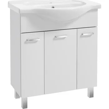 Koupelnový nábytek KOUPELNOVÁ SKŘÍŇKA S UMYVADLEM 75 STOJÍCÍ BÍLÁ