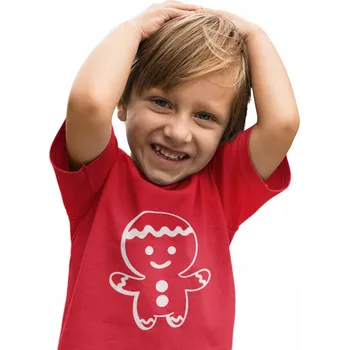 Chlapecké tričko Vánoční dětské tričko s perníčkem Dárek pod stromeček, velikost 122 cm