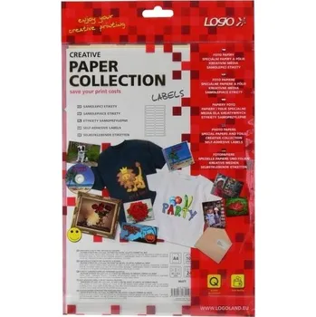 Papír Logo štítky pro tiskárny štítků 89 mm x 23,4 mm, A4, dvouřadé