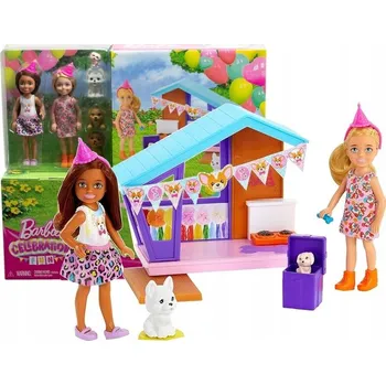Panenka Sada PANENKA BARBIE CHELSEA DOG PARTY se 2 panenkami + 4 pejsci + příslušenstvím