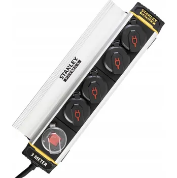 Napájecí kabel STANLEY SXECCH2LAFE 4cestný rozvaděč s vypínačem, 3 m, krytí IP44