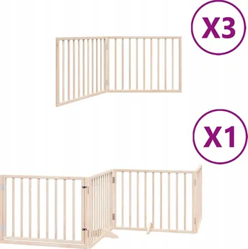 klec pro psa VidaXL Zábrana pro psy s dvířky skládací 10 panelů 800 cm topol