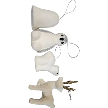 Vánoční ozdoba Vánoční ozdoba bílá, různé motivy, cca 10cm Rozbalev(n)o