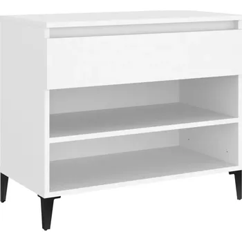 Botník Police na boty, bílá, 70x36x60 cm, materiál dřevo