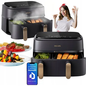 fritéza Horkovzdušná fritéza Philips se dvěma koši a funkcí synchronizace