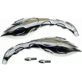 Zrcátko pro motocykl UNIVERZÁLNÍ CHROMOVÁ ZPĚTNÁ ZRCÁTKA M10 CHOPPER KAWASAKI (13033)