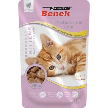 Krmivo pro kočku Super Benek Krmivo v želé pro mladé kočky krůta 100 g
