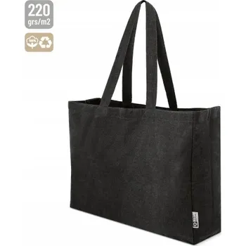 Nákupní taška Látková taška 36 x 50 cm černá