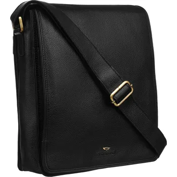 Kabelka Peterson kabelka přes rameno přírodní kůže černá