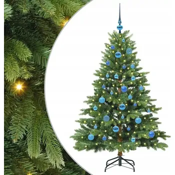 Vánoční stromek Umělý vánoční stromeček s stojanem Zelená 150 cm PE a PVC