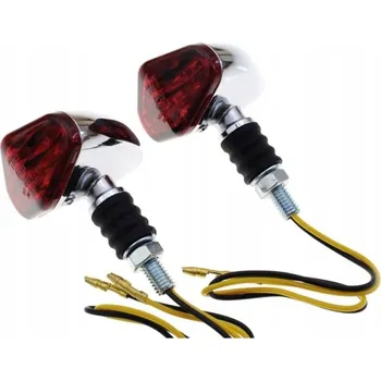 Lampička SVĚTLA LAMPA ČERVENÁ KOSOČTVEREC KOVOVÁ TŘÍKOLKA VETERÁN (9180)