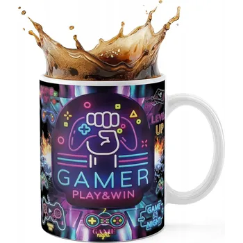 KERAMICKÝ HRNEK 330ML S POTISKEM - GAMER GAMEPAD HAZARDNÍ HRY