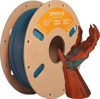 Filament ERYONE PLA Matte Filament - Matný dvoubarevný 1kg (tyrkysová, oranžová) - Filament