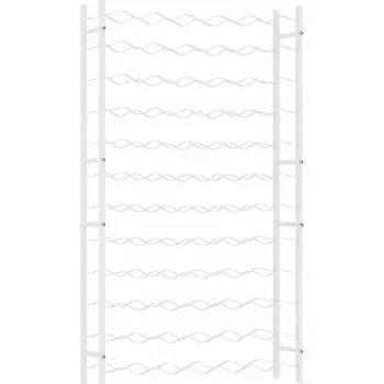 Stojan na víno VidaXL Stojan na 72 lahví vína, bílý, kovový