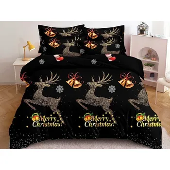 Povlečení Textilomanie Starlit Deer 140 x 200, 70 x 80 cm zipový uzávěr