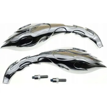 Zrcátko pro motocykl UNIVERZÁLNÍ CHROMOVÁ ZPĚTNÁ ZRCÁTKA M10 CHOPPER SUZUKI (9638)