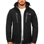 PÁNSKÁ SOFTSHELLOVÁ BUNDA ČERNO-STŘÍBRNÁ WX086 DENLEY_M