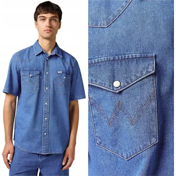Pánská košile Wrangler pánská košile casual SS WESTERN SHIRT krátký rukáv regular bavlna velikost L