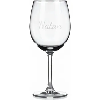Sklenice Vínová sklenka s gravírovaným jménem – Natan