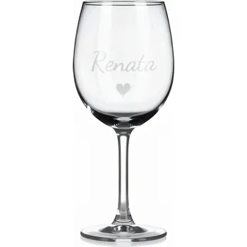 Sklenice Vínová sklenka s gravírovaným jménem – Renata