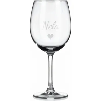 Sklenice Vínová sklenka s gravírovaným jménem – Nela