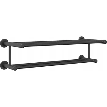 Držák na ručník ČERNÝ VĚŠÁK NA RUČNÍKY 61X23X17CM NEREZOVÁ OCEL